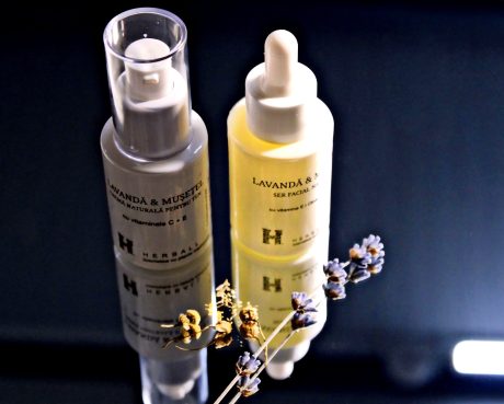 crema si ser facial cu lavanda musetel vit C si vit E